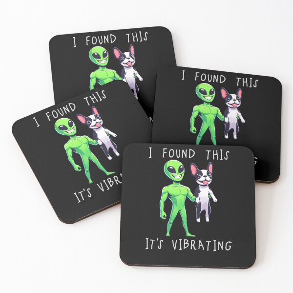 Artikelvorschau, Lustiger Frenchton-Alien, ich habe das gefunden, es vibriert, Mama, Papa, Kinder entworfen und verkauft von rafaeltto.