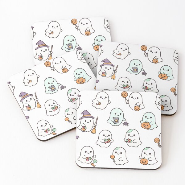 Item preview, Halloween pattern cute creepy ghosts kawaii designed and sold by SablePL.