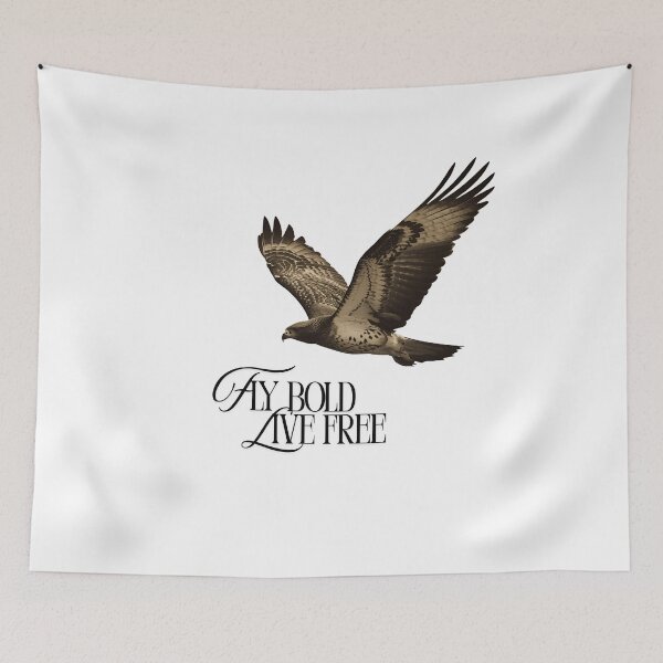 Item preview, Fly bold live free-vintage hawk designed and sold by Print Nest.