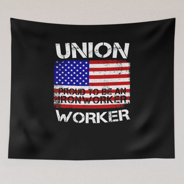 Item preview, Union Strong Worker Proud To Be An Ironworker Work USA United States Pride Flag designed and sold by Basti09.