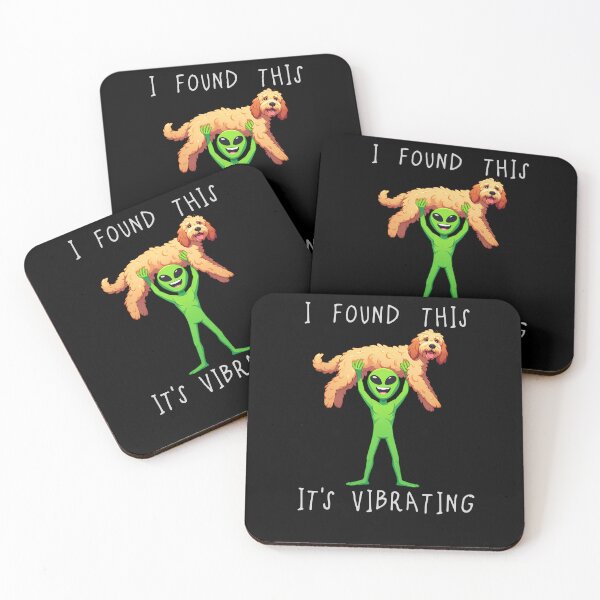 Item preview, Funny Goldendoodle Alien I Found This Its Vibrating Mom Dad Kids designed and sold by rafaeltto.