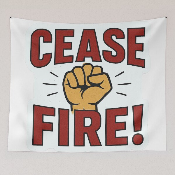 Item preview, Cease Fire Raised Fist designed and sold by Owcomm.
