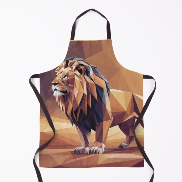 Item preview, Majestic geometric lion on the savannah designed and sold by bsbd-action.
