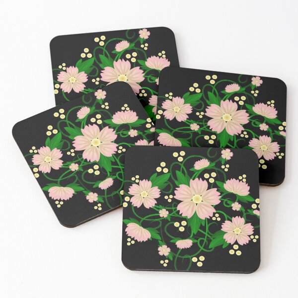 Item preview, Pink blossoms and vines designed and sold by byautumnrain.