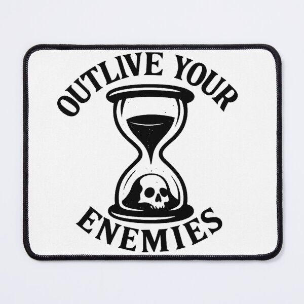 Item preview, Outlive Your Enemies – Hourglass Skull Emblem designed and sold by Sonic Nova Studios.