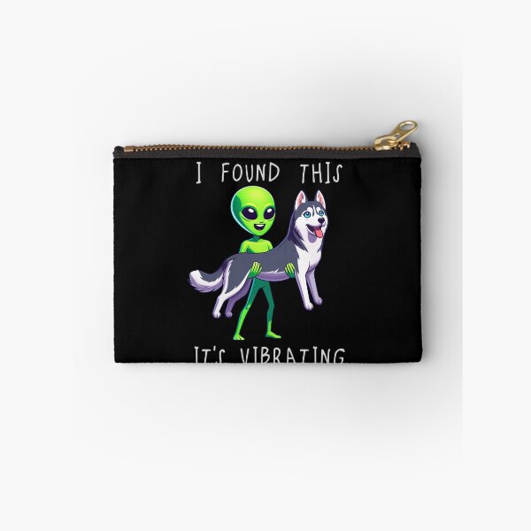 Item preview, Funny Husky Alien I Found This Its Vibrating Mom Dad Kids designed and sold by rafaeltto.