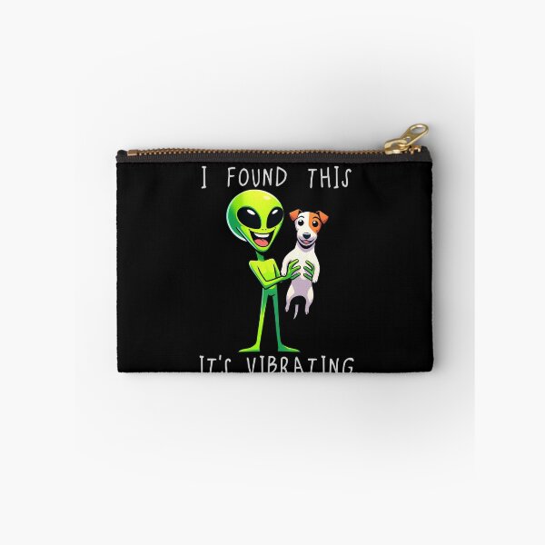 Item preview, Funny Jack Russell Alien I Found This Its Vibrating Mom Dad Kids designed and sold by rafaeltto.