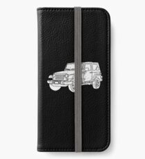 Jeep - White iPhone Wallet/Case/Skin