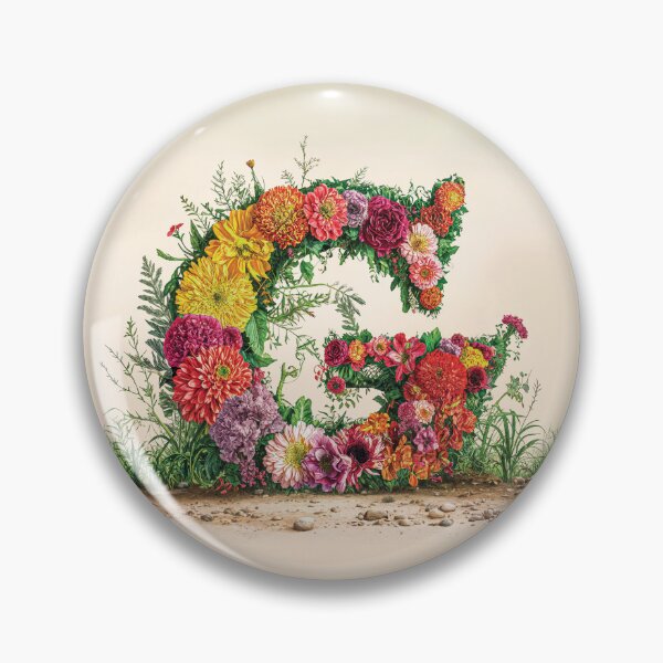 Item preview, Flower Fantasy Alphabet Letter G designed and sold by Royal Wall Whispers.