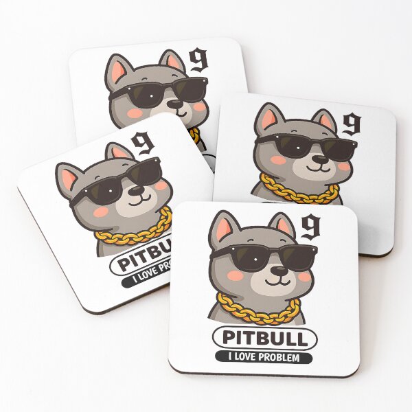 Item preview, Swag Dog Art Pitbull with Shades and Necklace for Dog parents Mom Dad and Lovers designed and sold by Millionaireboss.
