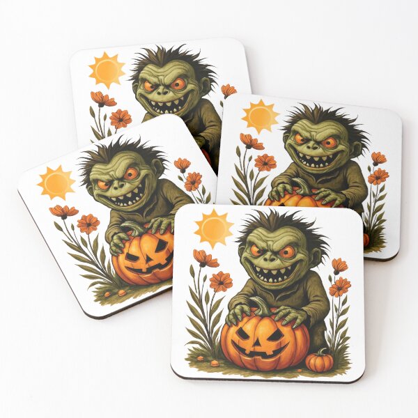 Aperçu de l'œuvre Petit monstre effrayant d'Halloween créée et vendue par Eclectic Monkey.