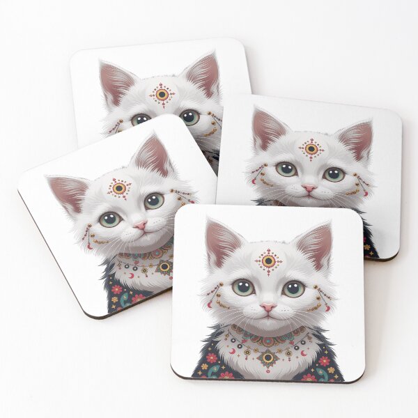 Item preview, cute cat  folk-art designed and sold by Arty Art.