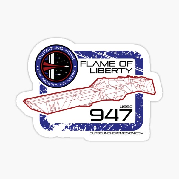Outbound Hope: The Flame of Liberty Sticker