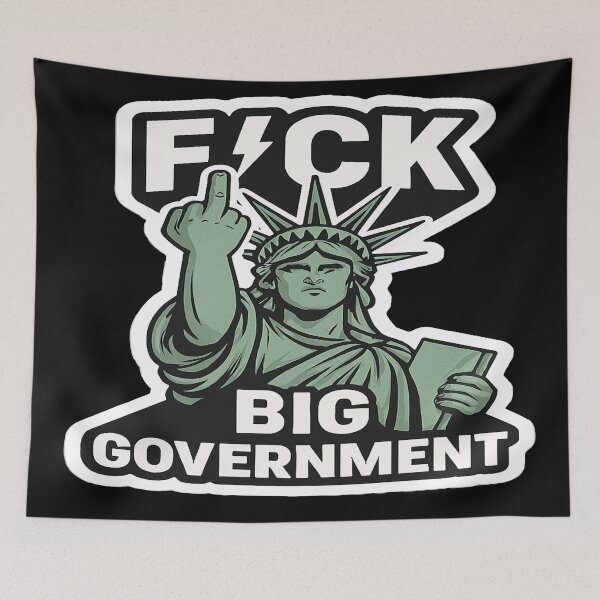 Item preview, Anti Big Government Lady Liberty designed and sold by Owcomm.