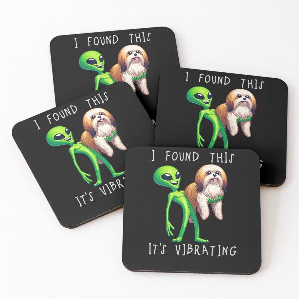 Item preview, Funny Lhasa Apso Alien I Found This Its Vibrating Mom Dad Kids designed and sold by rafaeltto.
