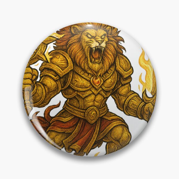 Item preview, Lion Warrior – Mythical Fire Guardian designed and sold by AliAkbarzyed.