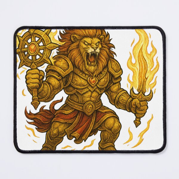 Item preview, Lion Warrior – Mythical Fire Guardian designed and sold by AliAkbarzyed.