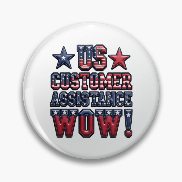 Item preview, US Customer Assistance Wow Funny Patriotic Work Quote American Flag  designed and sold by ArtDesignTp.