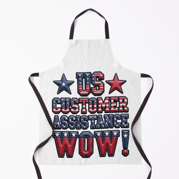 Item preview, US Customer Assistance Wow Funny Patriotic Work Quote American Flag designed and sold by ArtDesignTp.