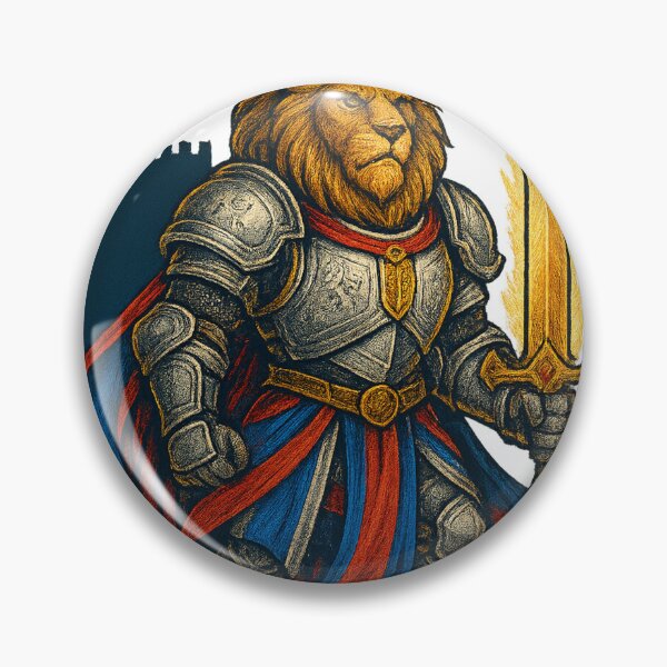 Item preview, Lion Knight – Armored Warrior of Fire designed and sold by AliAkbarzyed.