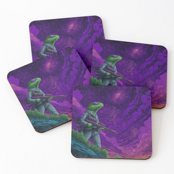 Item preview, Galactic Lizard – 90s Cartoon Sci-Fi Illustration designed and sold by Meiersbeste.