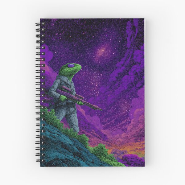 Item preview, Galactic Lizard – 90s Cartoon Sci-Fi Illustration designed and sold by Meiersbeste.