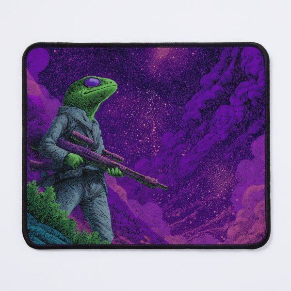 Item preview, Galactic Lizard – 90s Cartoon Sci-Fi Illustration designed and sold by Meiersbeste.