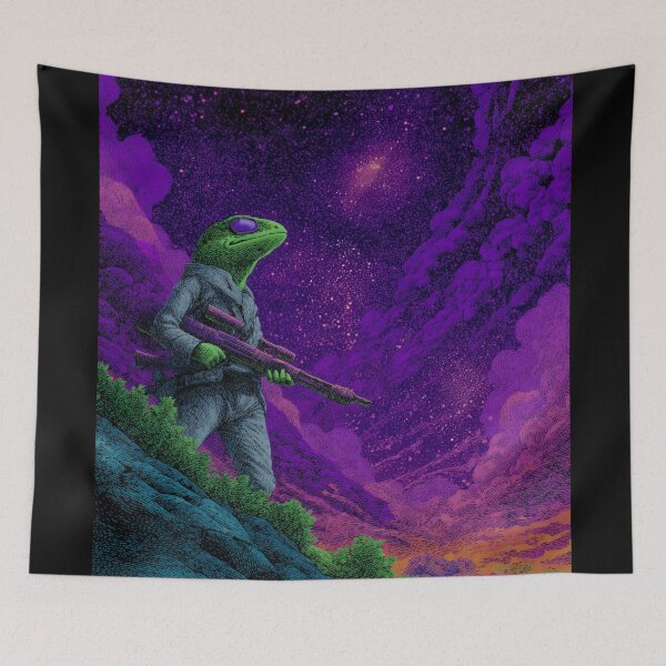 Item preview, Galactic Lizard – 90s Cartoon Sci-Fi Illustration designed and sold by Meiersbeste.