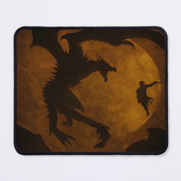 Item preview, Dovahkiin fighting Alduin designed and sold by My Artprintz.