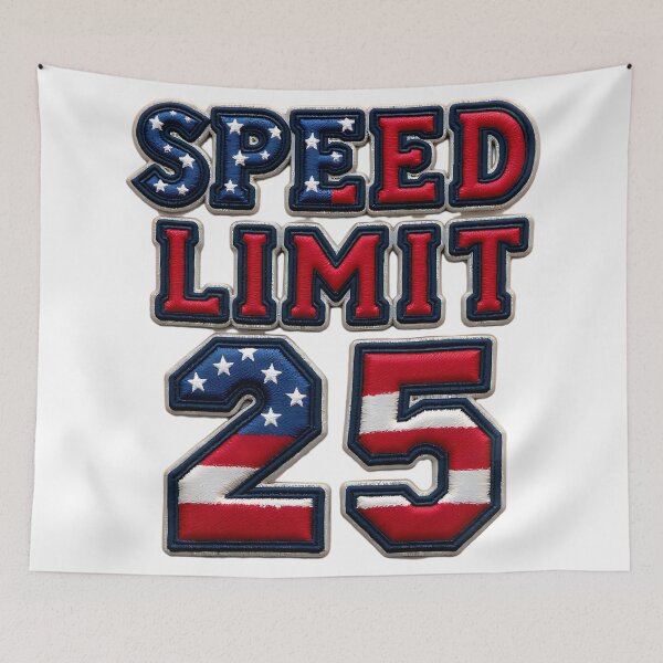 Item preview, Speed Limit 25 Funny Patriotic USA Flag Birthday Driving Joke  designed and sold by ArtDesignTp.