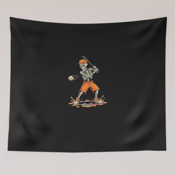 Item preview, Funny Skeleton Batting Baseball Halloween Boys Men Kids designed and sold by diyoor.