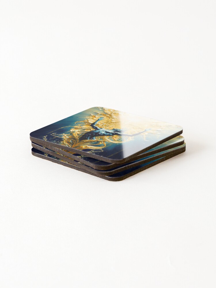 Thumbnail 4 of 5, Coasters (Set of 4), Neptune Rising designed and sold by StimulatedHead.