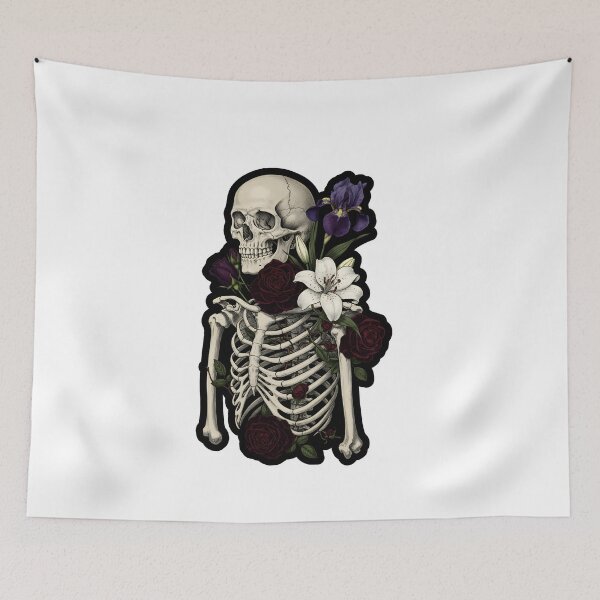 Item preview, Skeleton Botanical Art Print designed and sold by FitEnvy.