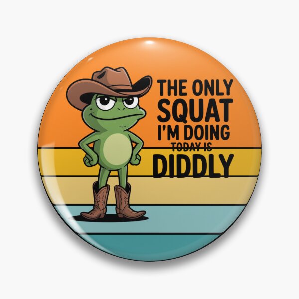 Item preview, Cowboy Fun Frog Hat The Only Squat I’m Doing Today Is Diddly designed and sold by MagicSD Designs.