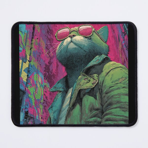 Item preview, Cool cat in 90s street style comic look designed and sold by Meiersbeste.