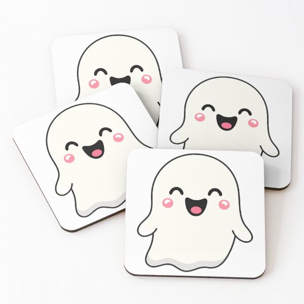 Item preview, Bonito y Adorable FANTASMA amistoso feliz Kawaii de Halloween designed and sold by DibujandoPorfa.