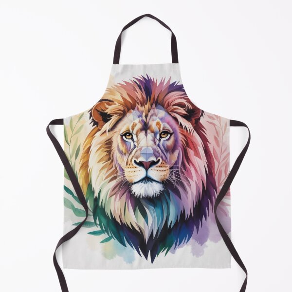 Item preview, Majestic multicolored watercolor lion designed and sold by bsbd-action.