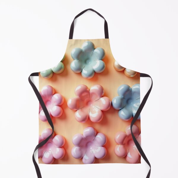 Item preview, Glossy 3D Puffy Flowers: A Modern Pastel Aesthetic designed and sold by RudArtAI.
