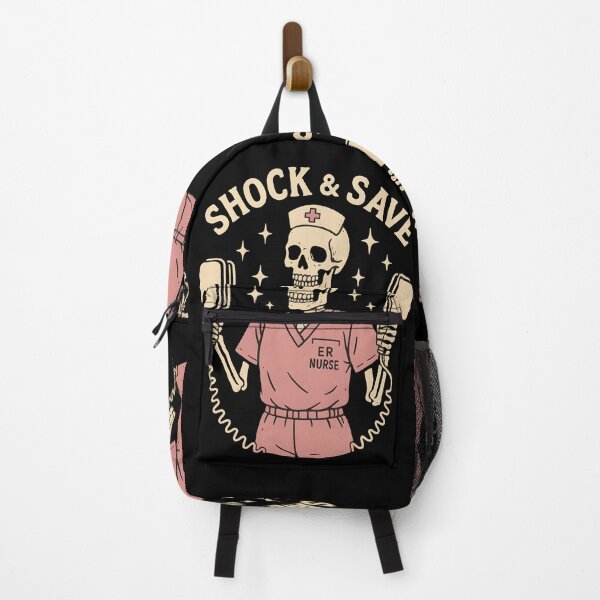 Item preview, Shock & Save Medical Horror Spooky Skeleton ER Nurse  designed and sold by ClinicalHubs.