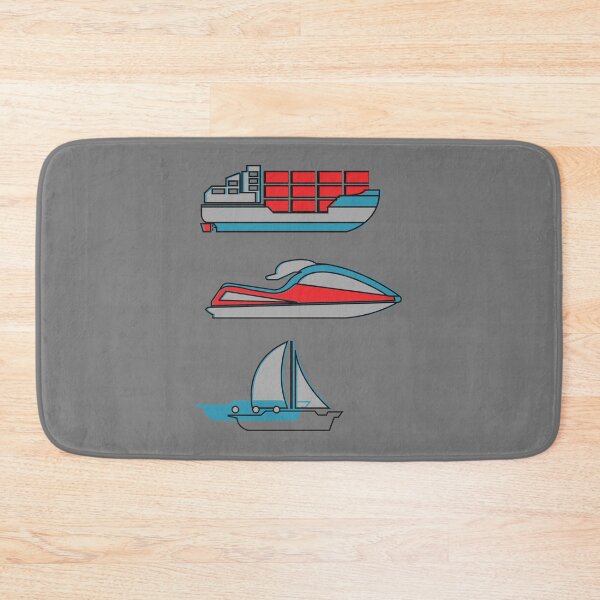 Item preview, Sailboat Jet Ski Wave Runner Ship Boat Orange Blue designed and sold by ChristinasMess.