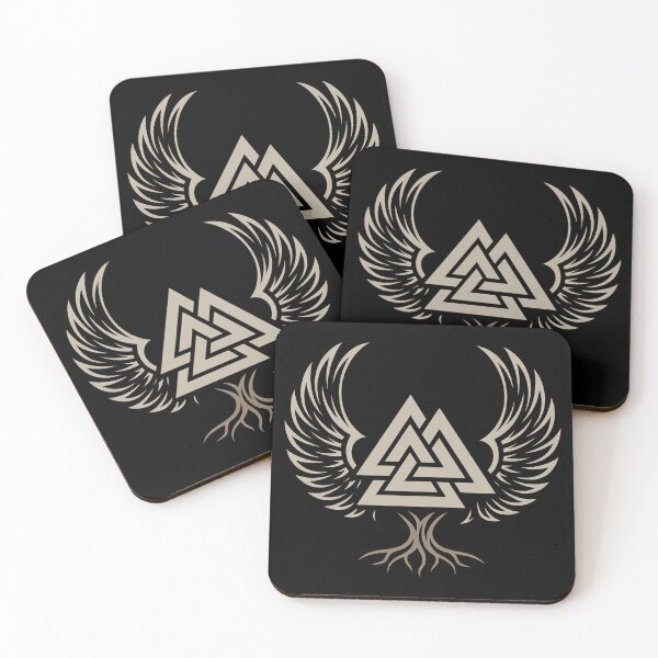 Item preview, Valknut with Wings & Roots – Symbol of Eternal Ascent designed and sold by DreamMachine69.