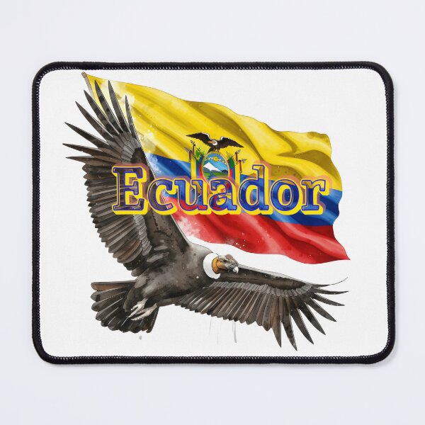 Item preview, Bold Andean Condor Flying with Ecuador Flag in the Background designed and sold by DormDrip.