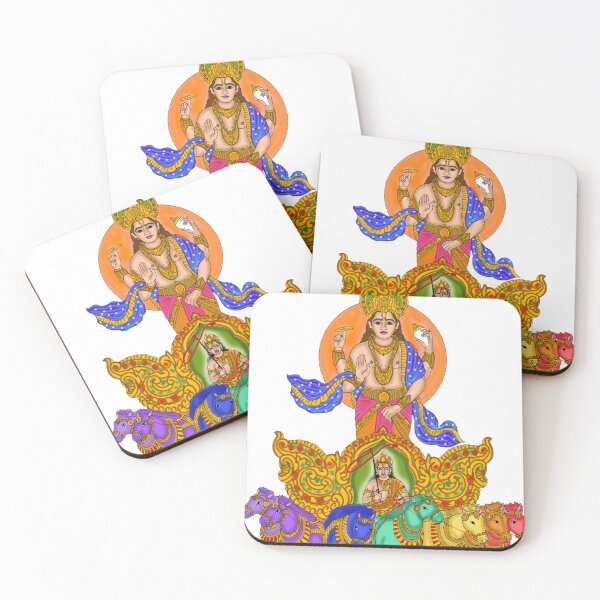 Item preview, Lord Surya | Hindu Sun God Digital Painting | Spiritual Devotional Artwork designed and sold by Harshit_Digital_Arts.