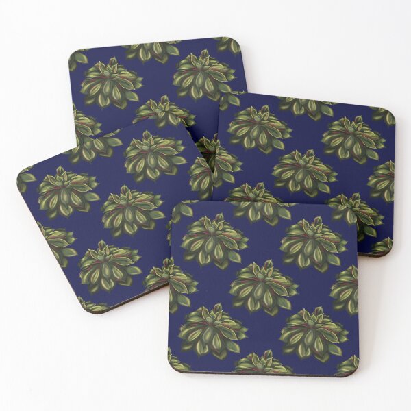 Item preview, Mexican Snowball Succulent-Pattern-Navy designed and sold by deblevart.