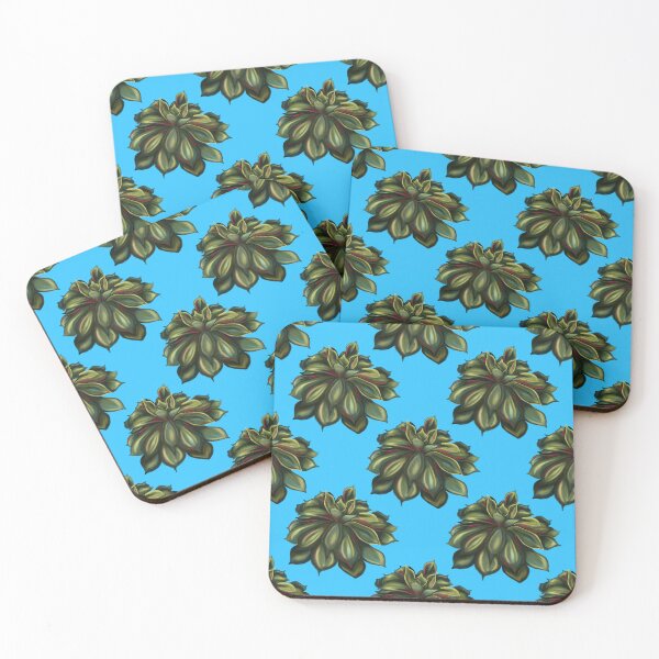 Item preview, Mexican Snowball Succulent-Pattern-Light Blue designed and sold by deblevart.