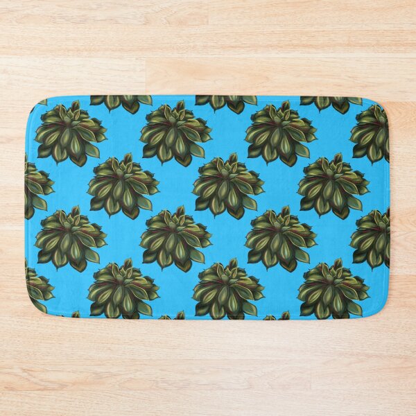 Item preview, Mexican Snowball Succulent-Pattern-Light Blue designed and sold by deblevart.