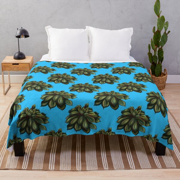 Item preview, Mexican Snowball Succulent-Pattern-Light Blue designed and sold by deblevart.