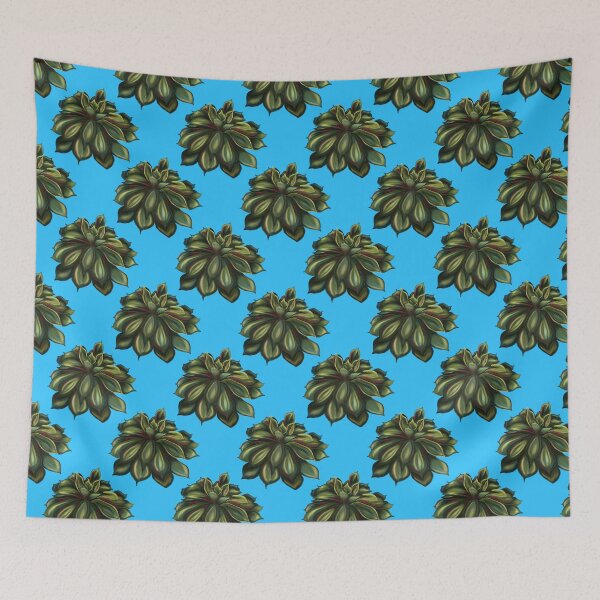 Item preview, Mexican Snowball Succulent-Pattern-Light Blue designed and sold by deblevart.