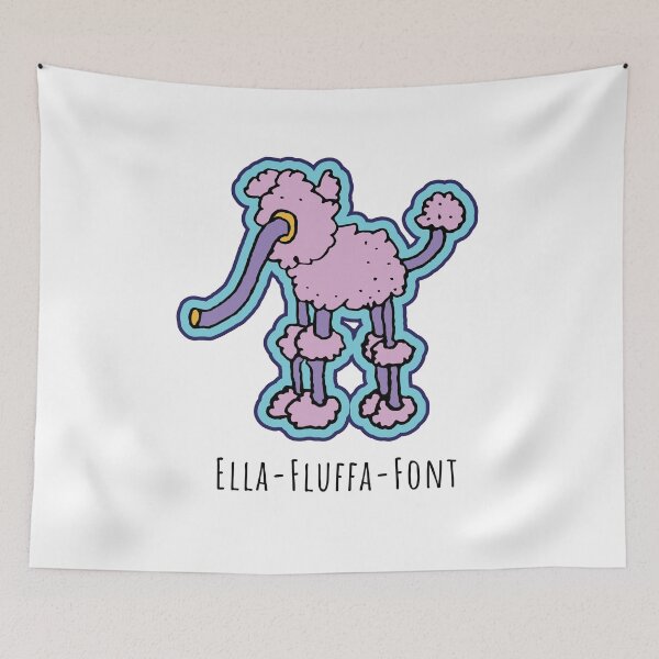 Item preview, Ella-Fluffa-Font designed and sold by That David Sutton.