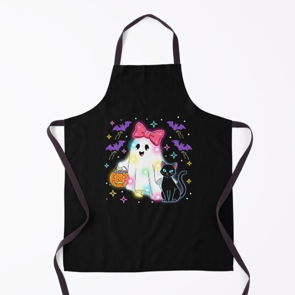 Item preview, Floral Colorful Ghost Black Cat Coquette Bow Halloween Women designed and sold by cawtoon.